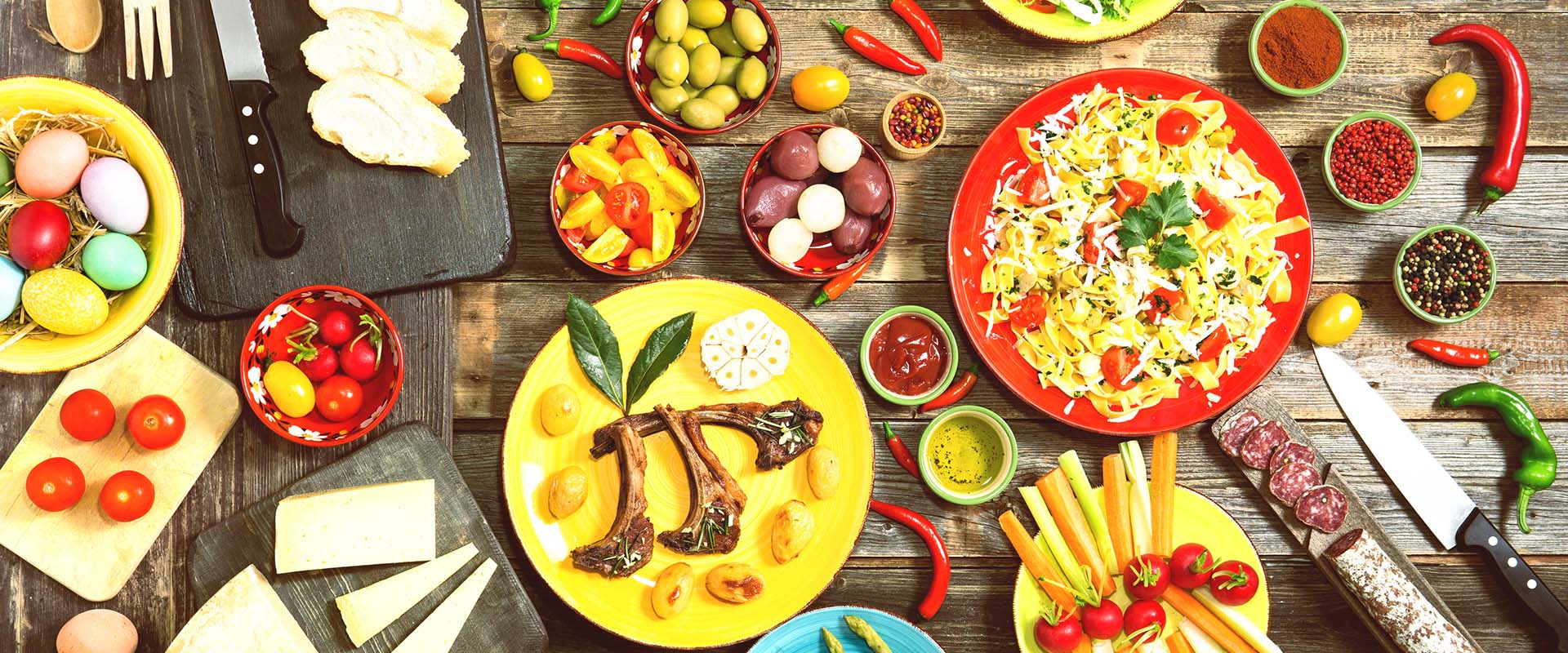 Table of Assorted Foods